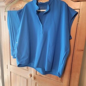 Figs jogger/tunic scrub set, royal blue